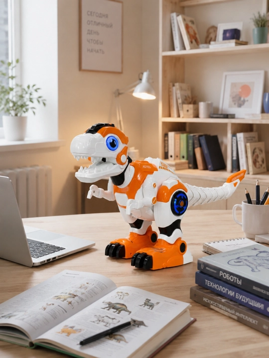 Mechanical Dinosaur pultli interaktiv robot-dinozavr o'yinchoq