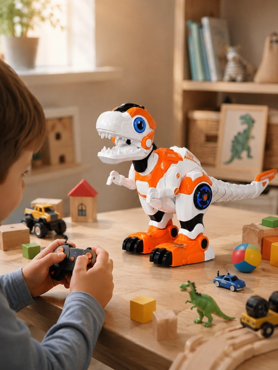 Mechanical Dinosaur pultli interaktiv robot-dinozavr o'yinchoq