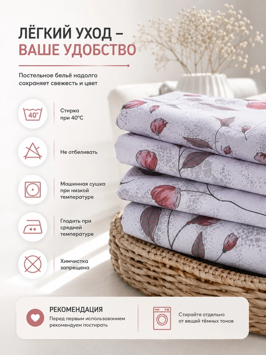 Choyshab to‘plami flora euro o`lcham 100% paxta