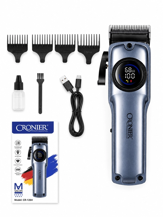 CRONIER CR-1264 Professional LED USB 2000 mA·soat soch olish mashinasi