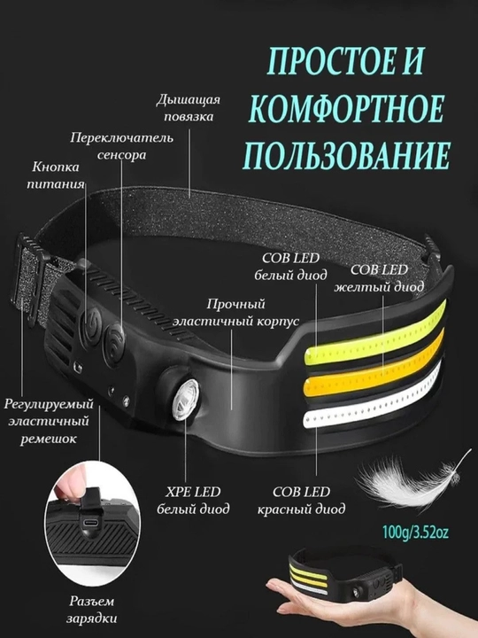 Sensorli bosh chiroq va fokus yorug‘lik bilan - 