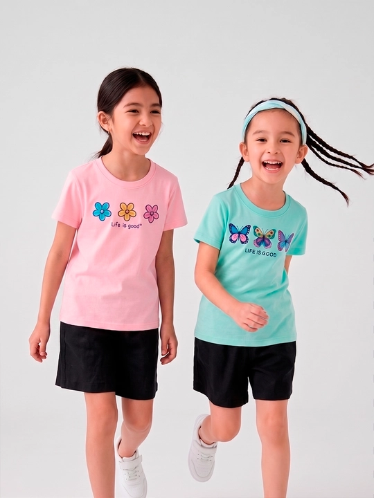 Футболки для девочек, 2 шт, 7-13 лет