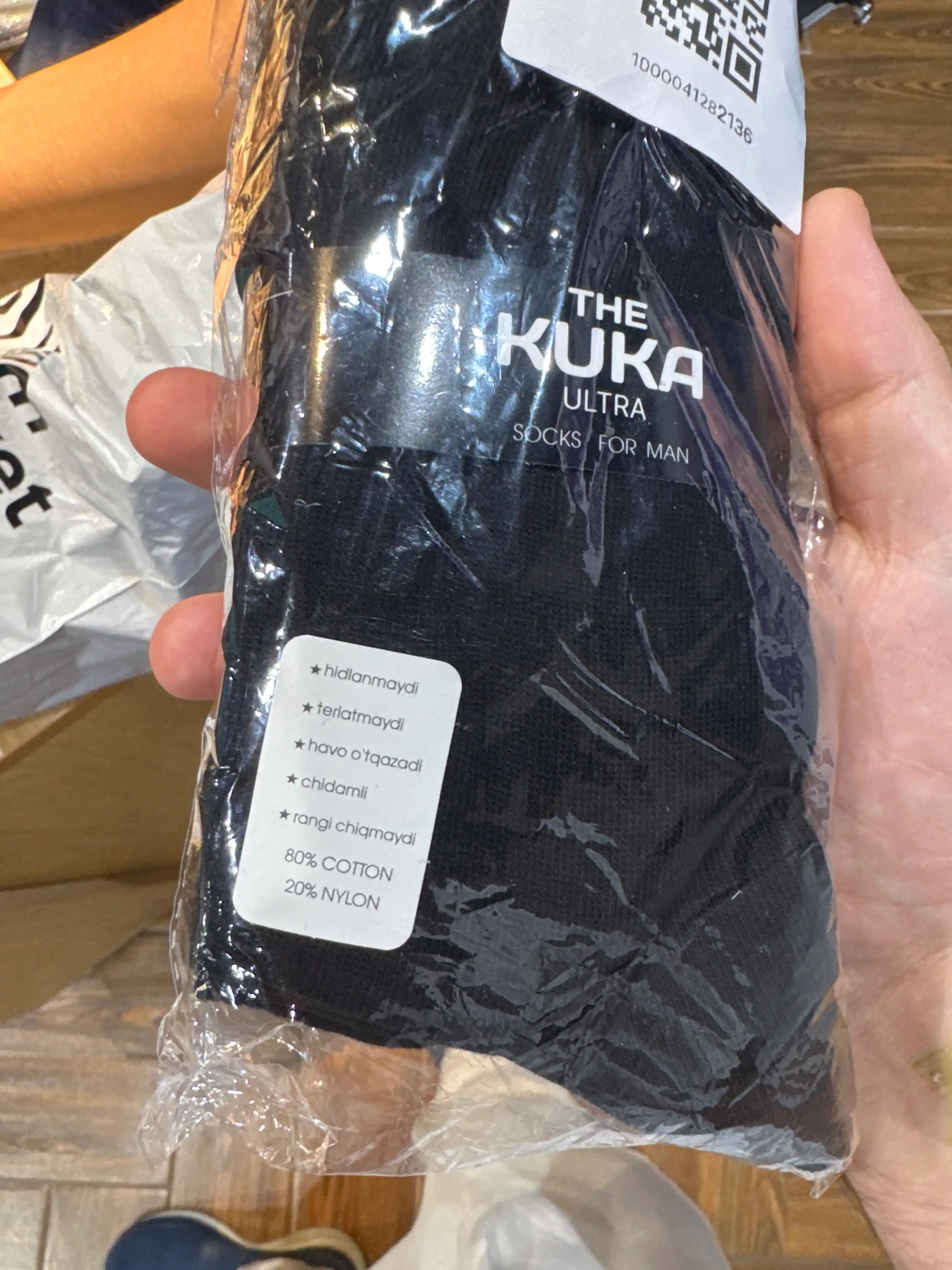 Носки мужские из 100% хлопка, длинные, тонкие без резинки, комплект 5 пар