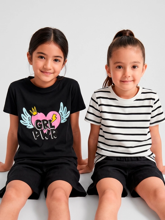 Футболки для девочек, 2 шт, 7-13 лет