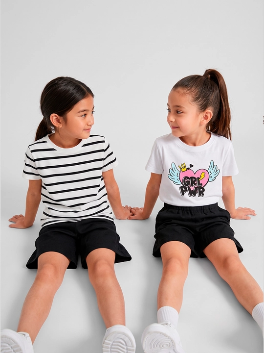 Футболки для девочек, 2 шт, 7-13 лет