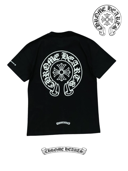 Футболка оверсайз в стиле Chrome Hearts, унисекс, 100% хлопок - 