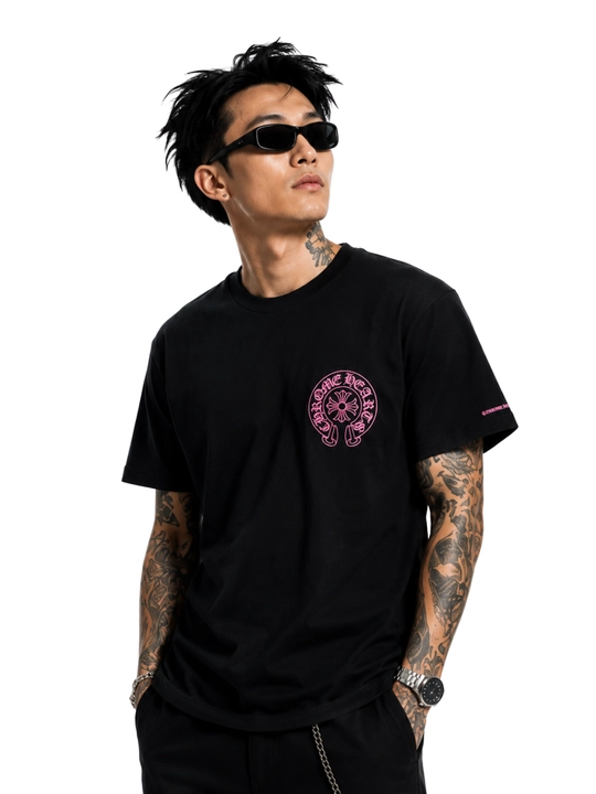 Футболка оверсайз в стиле Chrome Hearts, унисекс, 100% хлопок