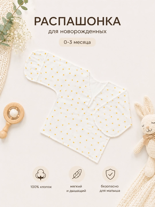 Одежда для новорожденных, распашонки, для младенцев, 100% хлопок, 0-3 месяц
