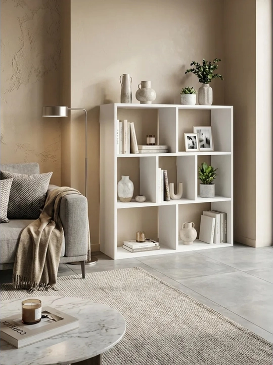 Deren 9 katli oq tokcha, 105,4 x 25 x 105,4 sm
