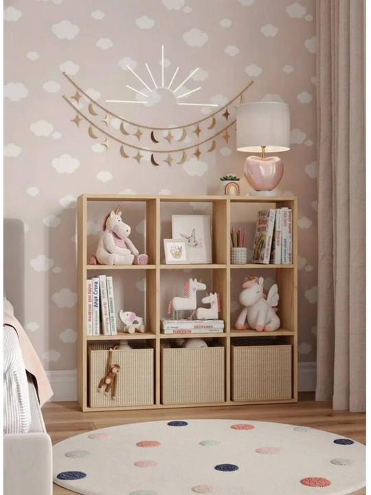 Deren 9 katli oq tokcha, 105,4 x 25 x 105,4 sm