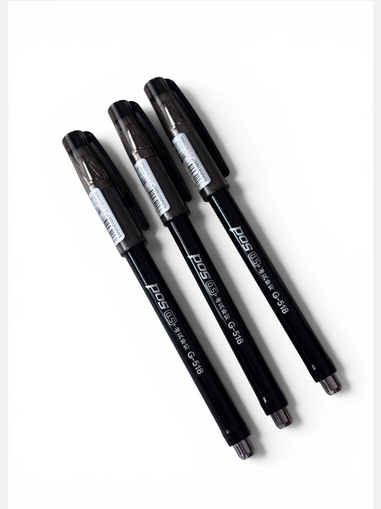 Gel ruchkalar POS 0,5 mm, 3/5 dona to'plam, qora yoki ko'k siyoh