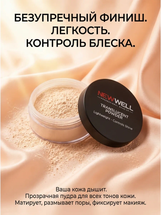 Прозрачная пудра для лица, 18 г