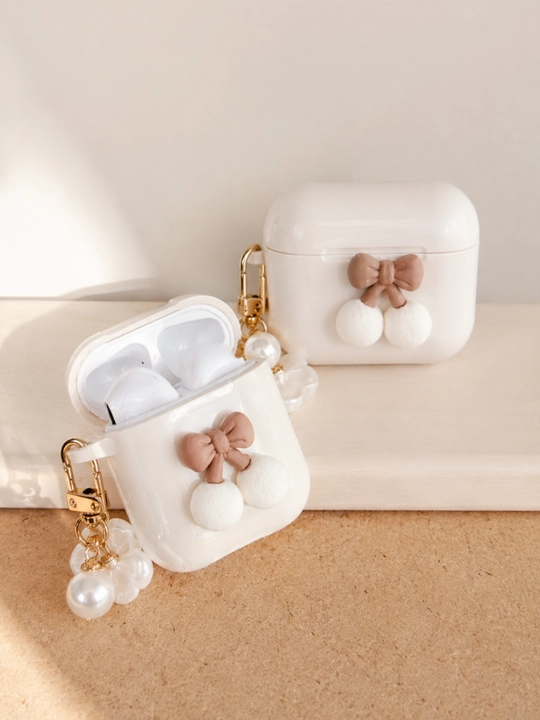 Стильный чехол для AirPods Pro, AirPods Pro 2, AirPods 3, AirPods 4 с карабином - 
