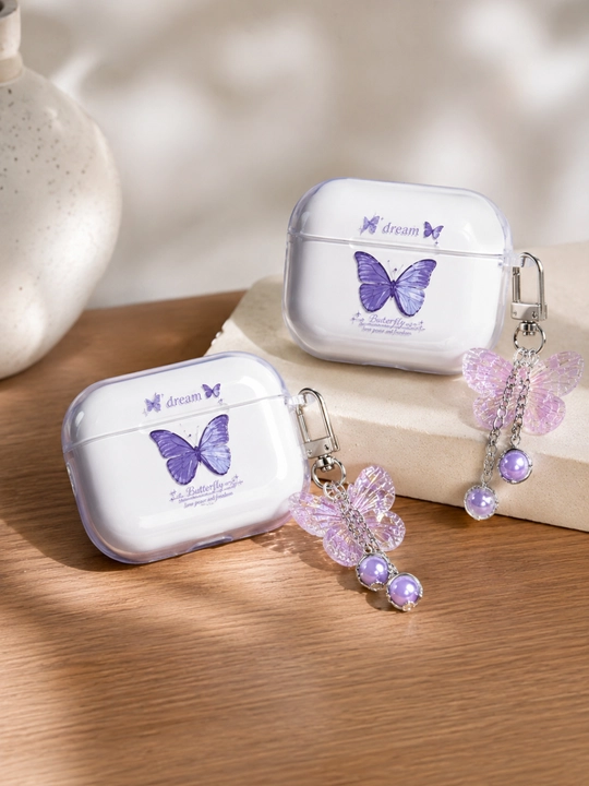 Стильный чехол для AirPods Pro, AirPods Pro 2, AirPods 3, AirPods 4 с карабином