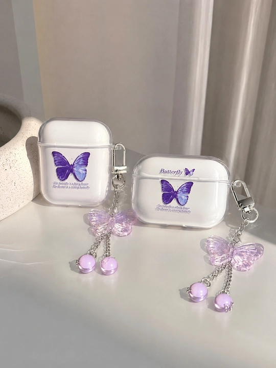 Стильный чехол для AirPods Pro, AirPods Pro 2, AirPods 3, AirPods 4 с карабином - 