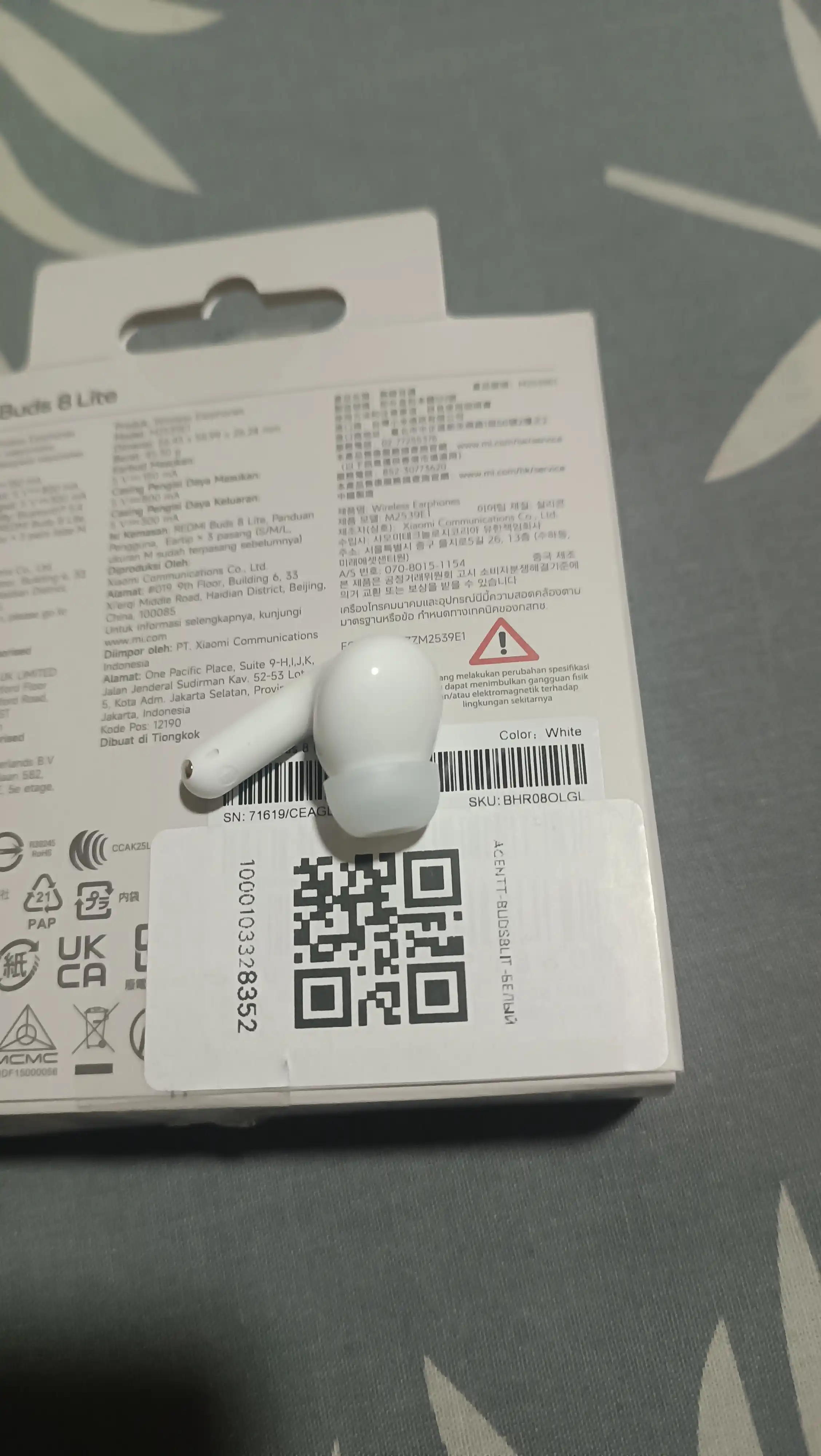 REDMI Buds 8 Lite quloqchini, ANC 42 dB, 2 mikrofon, 12,4 mm, 36 soatgacha