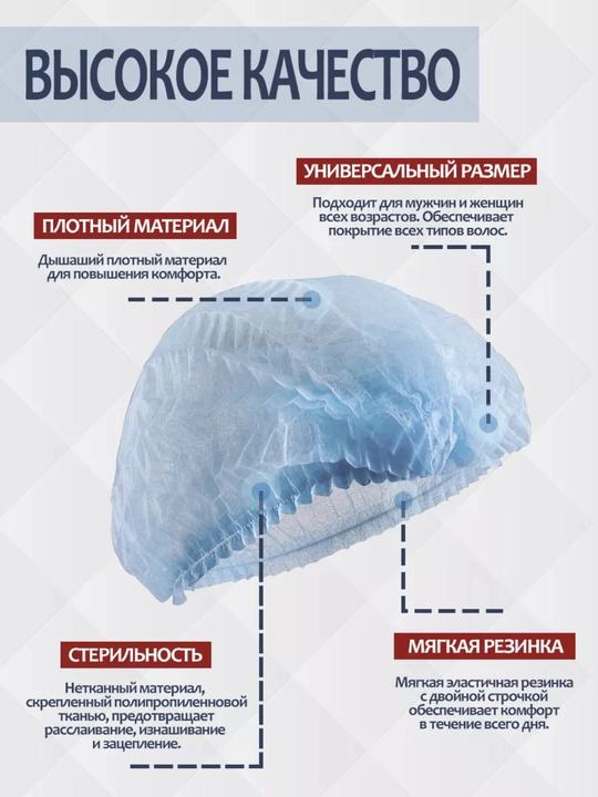 Bir martalik tibbiy shapochkalar “Sharlotta” – 100, 50, 20 dona