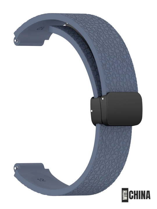 Ремешок для Huawei Band 8 / 9 / 10 силиконовый магнитный с текстурой кожи