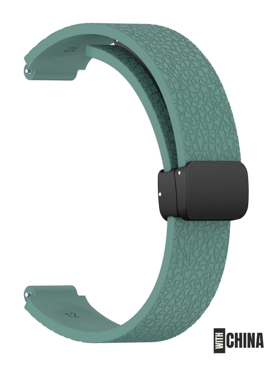 Ремешок для Huawei Band 8 / 9 / 10 силиконовый магнитный с текстурой кожи