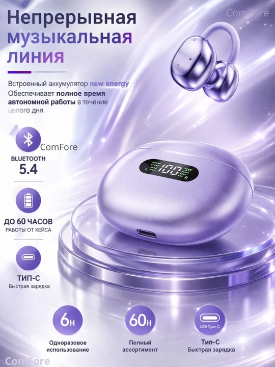 Simsiz quloqchinlar IPhone va Android uchun Q71 Bluetooth, LED displeyli sport naushniklar