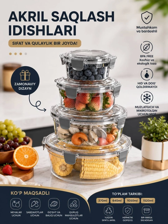 Akril idishlar