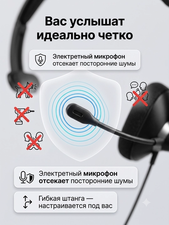 Проводные наушники для колл-центров, офисов KOSS CS295 USB