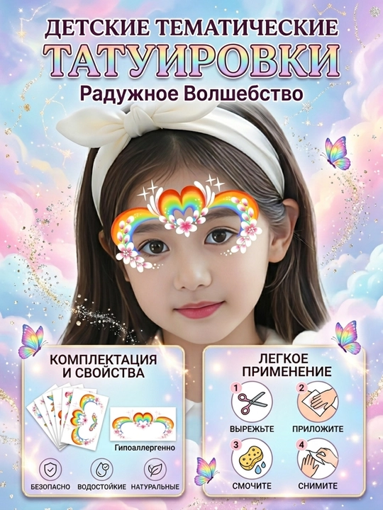 Татуировка для 5 детей. Водостойкий - 