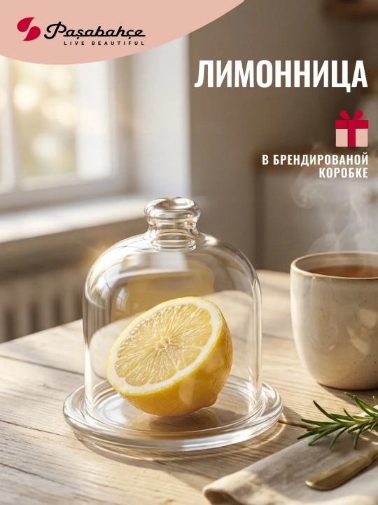 Блюдо для лимона с крышкой Pasabahce Basic 10см 1шт - 