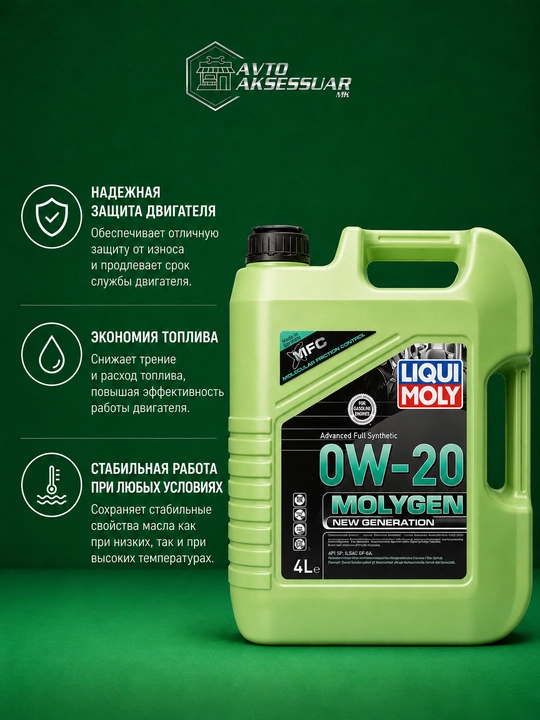 Motor moyi, Liqui Moly Molygen 0W-20 motor moyi, Germaniya