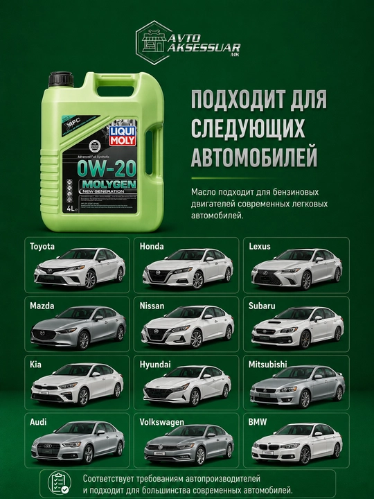 Motor moyi, Liqui Moly Molygen 0W-20 motor moyi, Germaniya