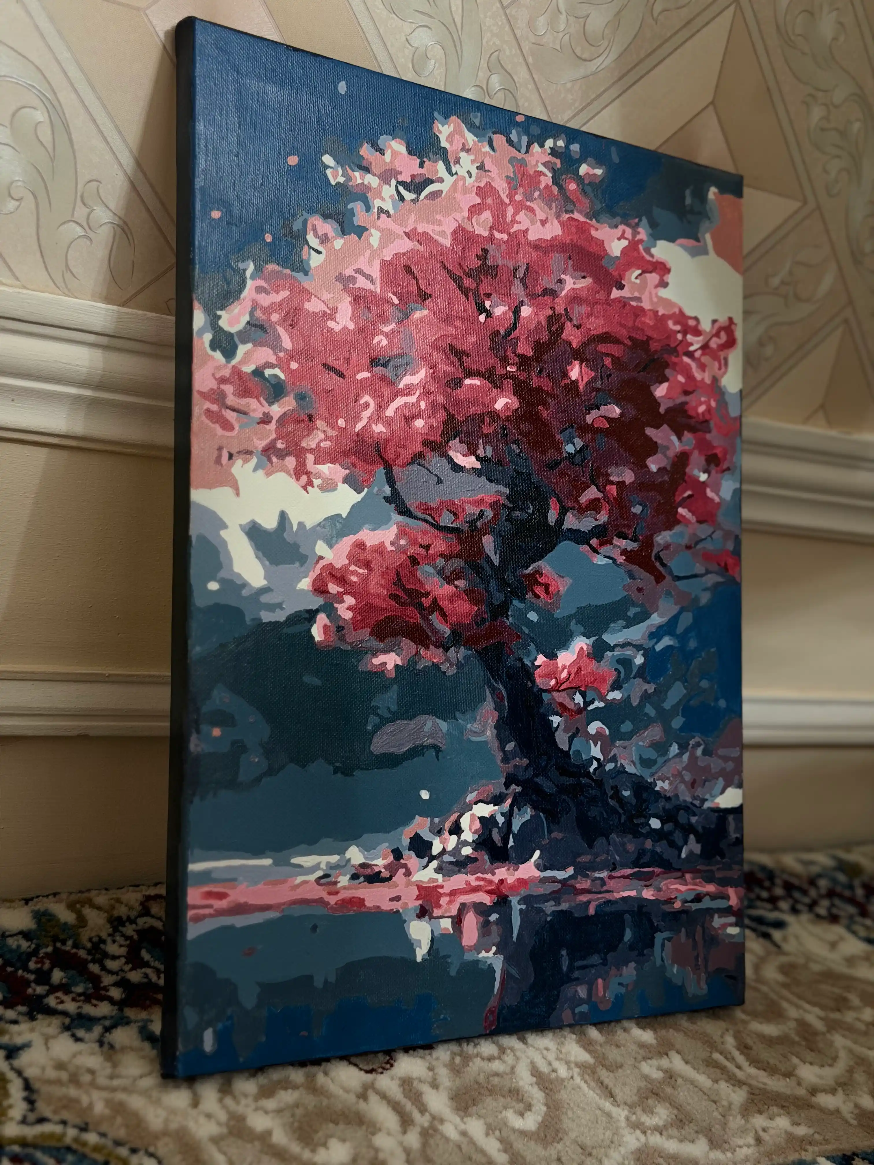 Raqamlar bo'yicha rasm Skystore Tabiat, asosli ramkaga tortilgan, 30x40 sm