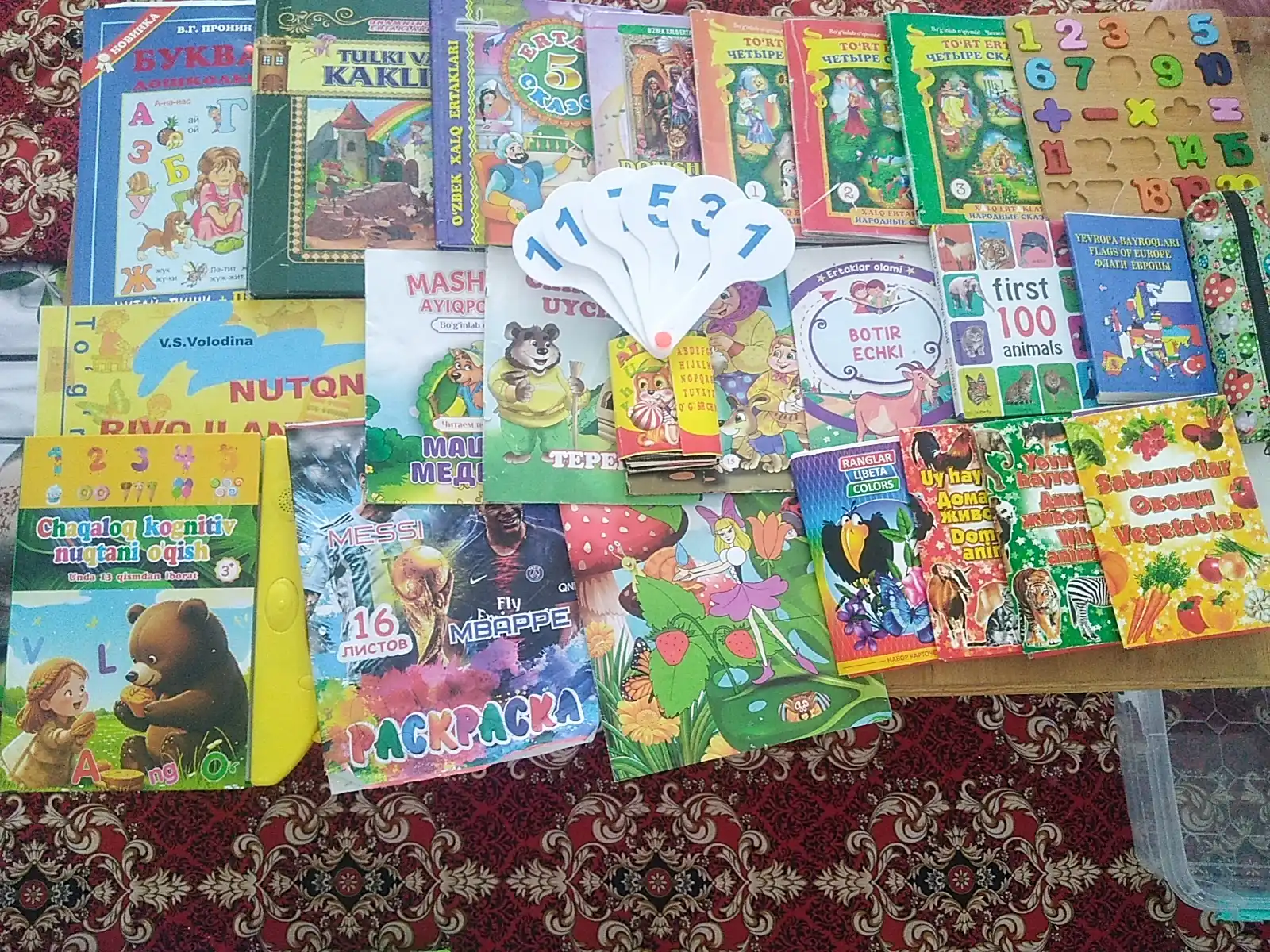 Ingliz tilini o'rganish, mening birinchi 100 ta so'zim, bolalar uchun rasmli kitoblar