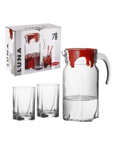 Pasabahce Luna grafin va stakanlar to‘plami, 1750 ml + 250 ml, 7 qism
