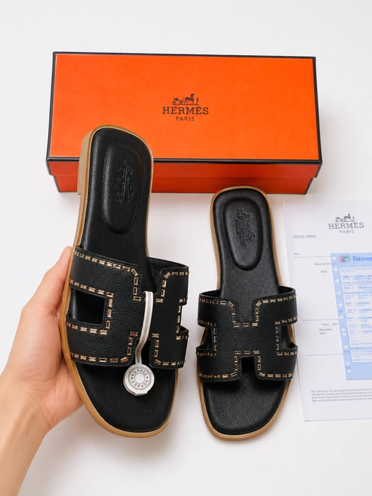 Ayollar va qizlar uchun premium shippak Hermes uslub zamonaviy qulay yozgi tapochka 