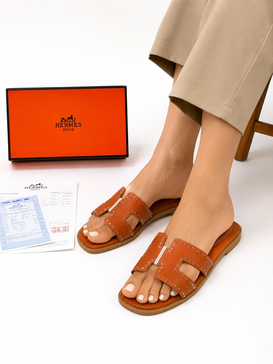 Ayollar va qizlar uchun premium shippak Hermes uslub zamonaviy qulay yozgi tapochka 