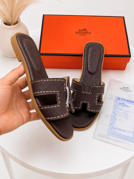Ayollar va qizlar uchun premium shippak Hermes uslub zamonaviy qulay yozgi tapochka 