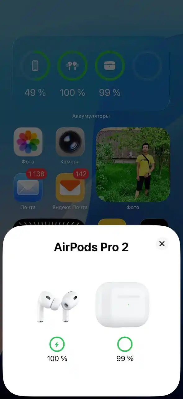 Simsiz quloqchin Pro 2 sensorli iPhone va Android uchun bluetooth naushnik