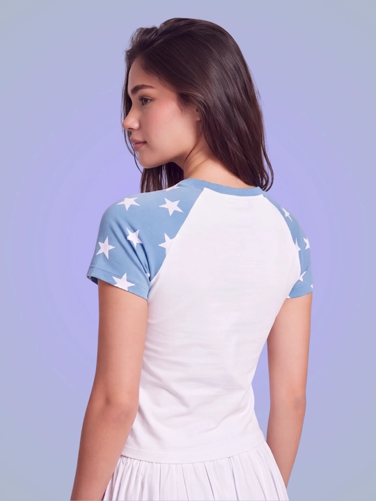 MIYO ayollar uchun futbol uslubidagi Y2K crop top, paxta va elastan
