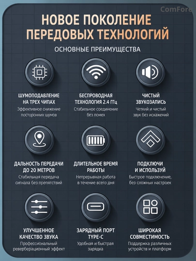 Микрофон, беспроводной, петличка, микрофон для телефона, Android, iPhone, микрофон для пк