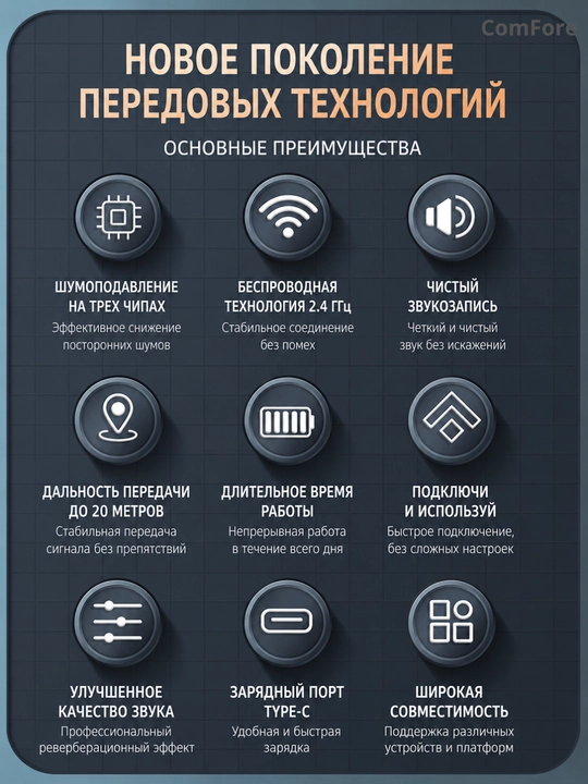 Микрофон, беспроводной, петличка, микрофон для телефона, Android, iPhone, микрофон для пк