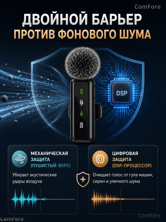 Микрофон, беспроводной, петличка, микрофон для телефона, Android, iPhone, микрофон для пк