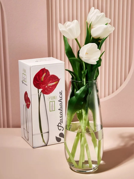 Ваза для цветов стеклянная Pasabahce Botanica, 26 см, ваза для тюльпанов, 1 шт