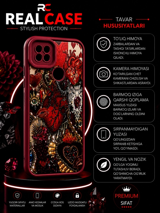 Redmi 9c va 10A smartfoni uchun g'ilof