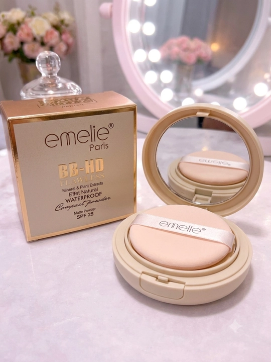 Пудра для лица Emelie BB/HD компактная Matte Powder, SPF, матовая, стойкая