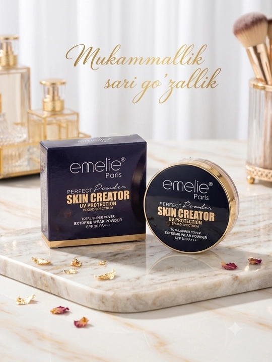 Пудра для лица Emelie BB/HD компактная Matte Powder, SPF, матовая, стойкая