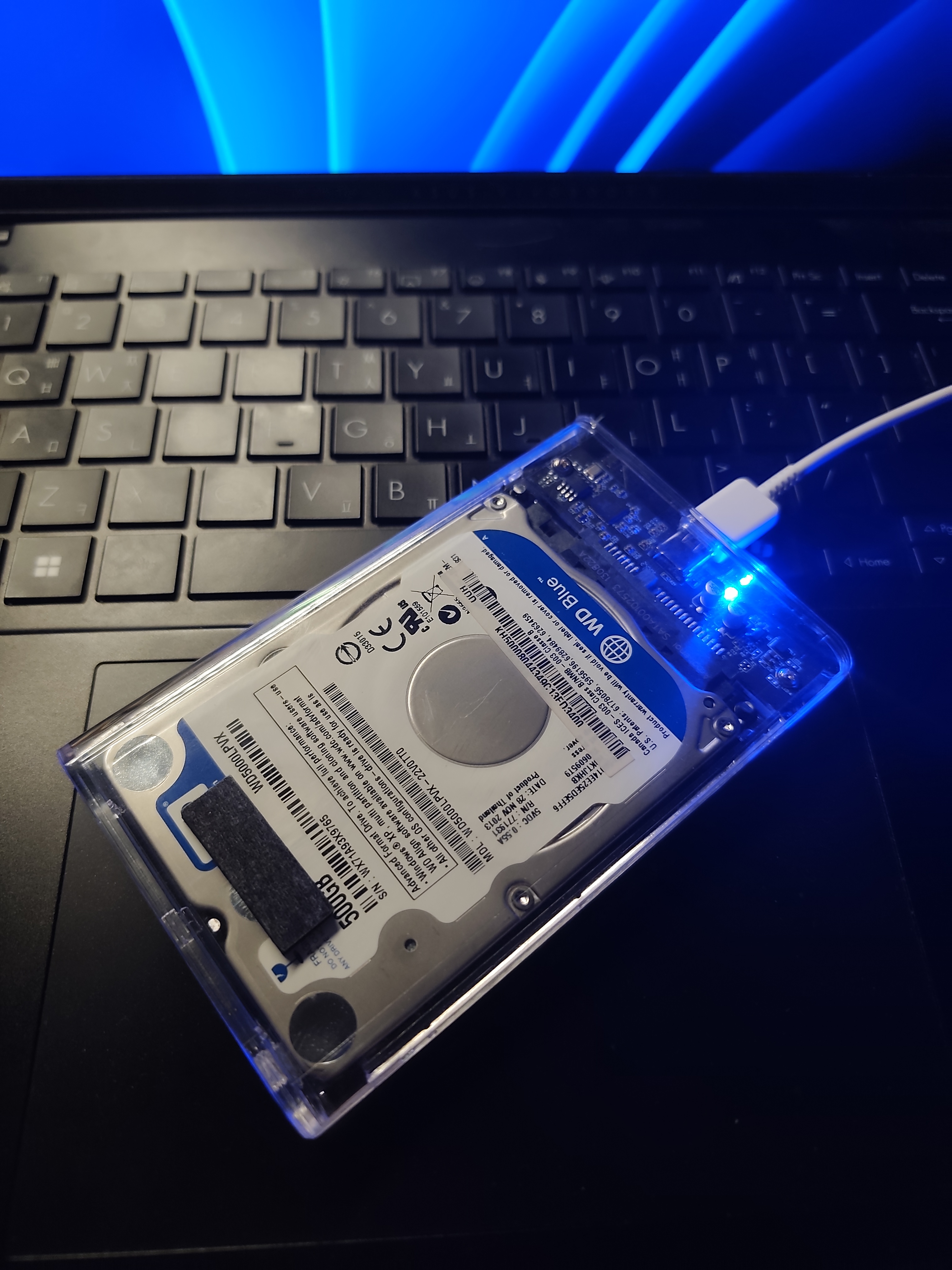 SSD и HDD кейс, 2.5", внешний корпус для жесткого диска до 4 Тб, USB 3.1, USB на Type-C