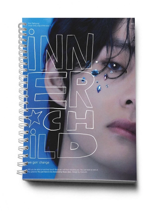 BTS, K-POP, bloknot va planner 2 tasi 1 da - 30 varaqli, 2 bo'limli