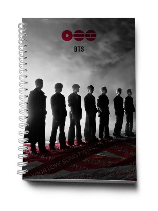 BTS, K-POP, bloknot va planner 2 tasi 1 da - 30 varaqli, 2 bo'limli