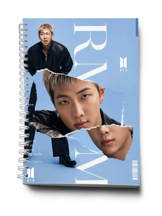 BTS, K-POP, bloknot va planner 2 tasi 1 da - 30 varaqli, 2 bo'limli - 