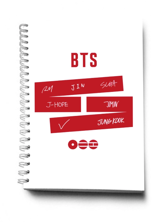 Блокнот и ежедневник 2 в 1: K-POP, Blackpink, BTS, Stray Kids — 30 листов, 2 секции - 